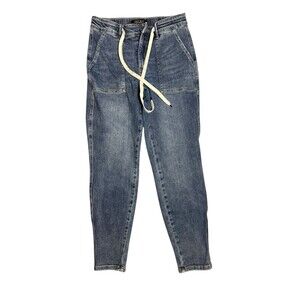 Judy Blue Jeans High Rise Straight Jogger Jeans Womens 15/32 Stretch Light Wash